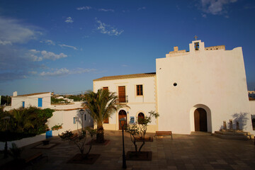 Naklejka premium Iglesia de Sant Francesc Xavier (s.XVIII).Formentera.Islas Pitiusas.Baleares.España.