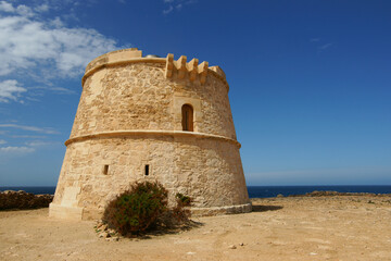 Fototapeta na wymiar Torre de Sa Gavina .Formentera.Islas Pitiusas.Baleares.España.