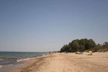 sandy beach by the baltic sea in Poland in summer
