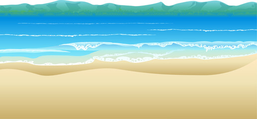 Fototapeta na wymiar Tropical beach background illustration