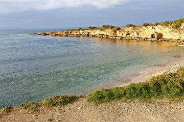 Cala de Ca los Camps.Litoral de la Colonia de Sant Pere. Bahia de Alcudia. Pen&iacute;nsula de Llevant.Arta.Mallorca.Islas Baleares. Espa&ntilde;a.