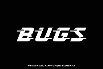 Modern futuristic glitch or bugs font vector