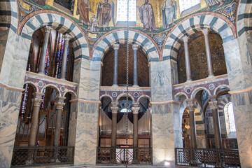 Aachen September 2022 : The Aachen Cathedral inside