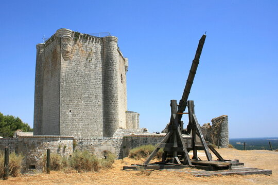 catapulta en el castillo