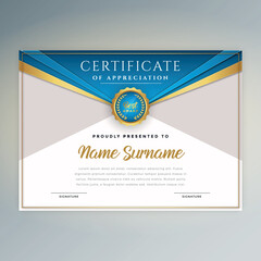 Elegant certificate of appreciation design templates