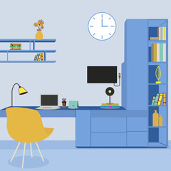 Home interior background concept vector in illustration graphic design.