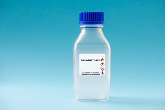 Bromomethane dangerous poisonous gas in chemical glassware