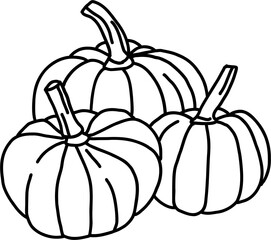 doodle freehand sketch drawing of pimpkin vegetable. 