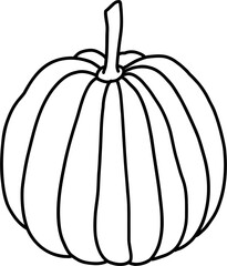 doodle freehand sketch drawing of pimpkin vegetable. 
