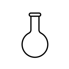 round flask, chemical vessel - vector icon