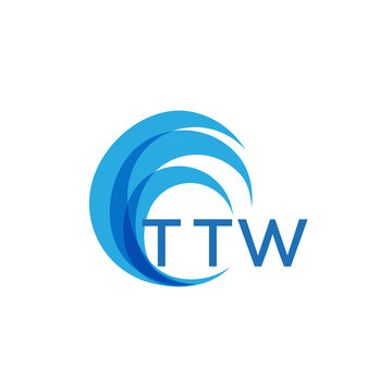 TTW letter logo. TTW blue image on white background. TTW Monogram logo design for entrepreneur and business. TTW best icon.
