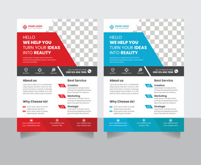 Corporate Business flyer in A4 size template vector design