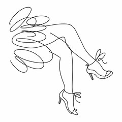 Illustration of beautiful and healthy female legs