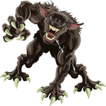 recommend clip art: Werewolf illustration