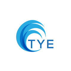 TYE letter logo. TYE blue image on white background. TYE Monogram logo design for entrepreneur and business. TYE best icon.
