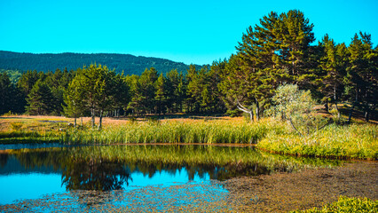 camping in Karagol Geosite, Black Lake, Kizilcahamam, Ankara, Turkey
