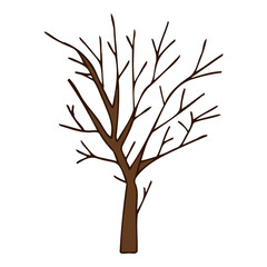 Fototapeta premium Halloween 2022 - October 31. A traditional holiday, the eve of All Saints Day, All Hallows Eve. Trick or treat. Vector illustration in hand-drawn doodle style. A scary creepy tree.