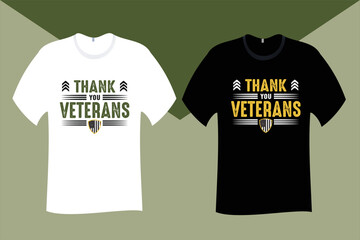 Thank You Veterans T Shirt Design
