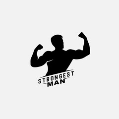 Strongest Man - Fitness Logo Design