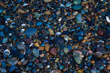 coastal pebbles on Jetty Beach, Bandon, Oregon
