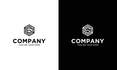 Hexagon letter S logo for technology, internet, web vector illustration on a black and white background.