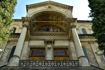 detail of the facade of a building