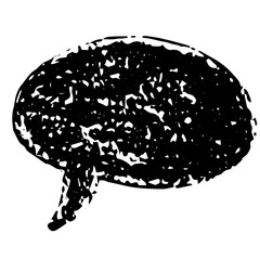 Speech bubble hand draw doodle. 