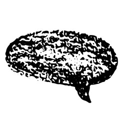 Speech bubble hand draw doodle. 