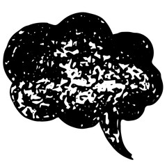 Speech bubble hand draw doodle. 