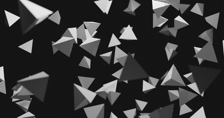 3d shapes floating in space made in blender