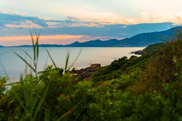 View of the Monti Aurunci mountains from the Monte di Scauri nature reserve.