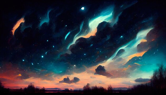 Abstract picture of night sky background