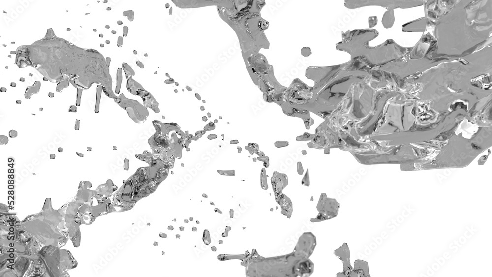 Poster clear water splash simulation from center include alpha.