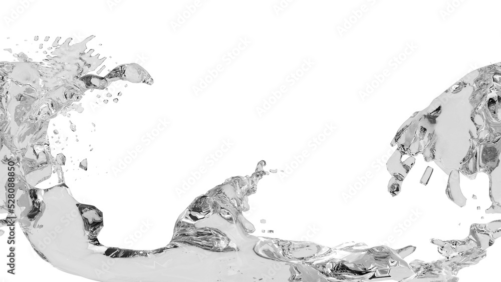 Poster clear water splash simulation include alpha.