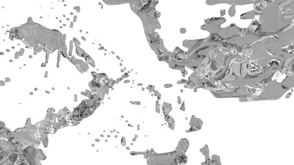 Fototapeta premium Clear water splash simulation from center include alpha.