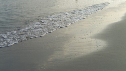 Atlantic coast simple sea and sand. Evening by the Atlantic ocean with subtle textures, colours and tones.