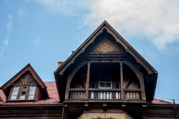 Urban exploration in an old abandoned hospital in a historic mansion in Poland