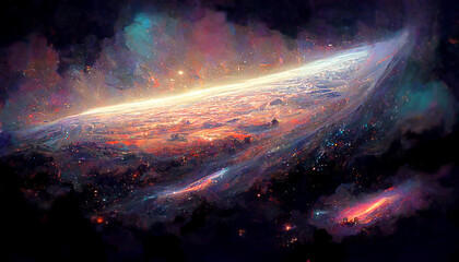 illustation of Abstract background of deep space