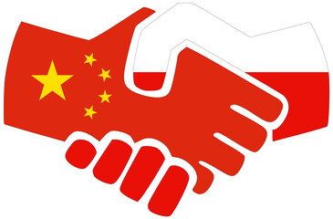 China - Poland handshake