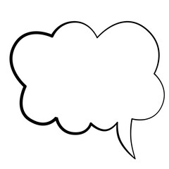 Speech bubble hand draw doodle.