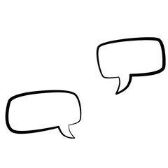 Speech bubble hand draw doodle.
