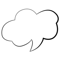 Speech bubble hand draw doodle.