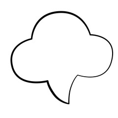 Speech bubble hand draw doodle.