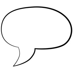 Speech bubble hand draw doodle.