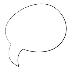 Speech bubble hand draw doodle.