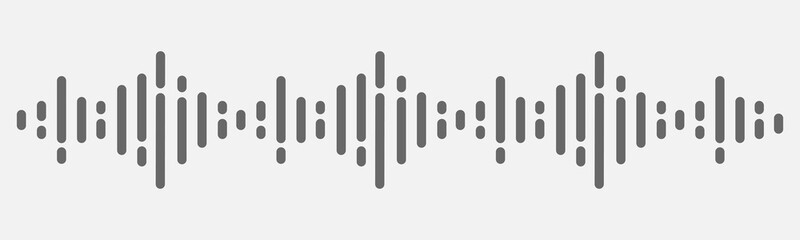 Monochrome soundwave lines. Sound wave equalizer Sound and music audio waves.Volume audio scales lines music line vibration