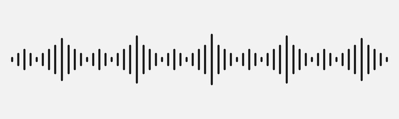 Monochrome soundwave lines. Sound wave equalizer Sound and music audio waves.Volume audio scales lines music line vibration