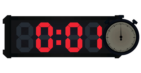 Digital stopwatch countdown. vector illustration