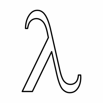 Lambda Greek Letter Icon