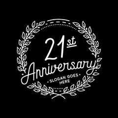 21 years anniversary celebrations design template. 21st logo. Vector and illustrations.

